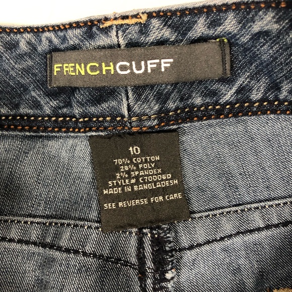 FrenchCuff Stretch Denim Pencil Skirt - Picture 8 of 8